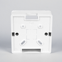 Pvc upvc 86 type prise de commutation surface murale électrique blanc/bule/rouge couleur une boîte de commutation inférieure de gang