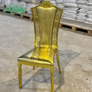 Chaise <span class=keywords><strong>de</strong></span> mariage <span class=keywords><strong>de</strong></span> luxe en acier inoxydable, chaise <span class=keywords><strong>de</strong></span> banquet d'hôtel d'extérieur avec rembourrage doux pour les événements <span class=keywords><strong>de</strong></span> <span class=keywords><strong>salle</strong></span> <span class=keywords><strong>de</strong></span> mariage et <span class=keywords><strong>de</strong></span> restaurant - Product Image 5