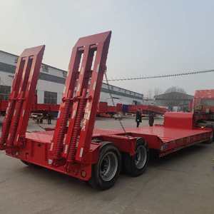 Widely Used <b>Lowboy</b> Truck Semi <b>Trailer</b>, 3 Axle 40ton-80ton Price Low Bed <b>Trailers</b> - Product Image 4