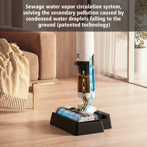 Serpillère <span class=keywords><strong>aspirateur</strong></span> sans fil avec interaction vocale intelligente en anglais/russe/chinois et écran LED pour la distribution internationale - Product Image 4