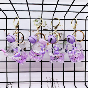 Mini llavero de plástico con figuras de animales en 3D, llavero de plástico con arena movediza, regalo personalizado, colgante de muñeca artesanal de PVC - Product Image 3