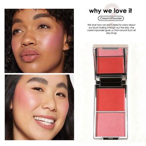 Wholesale Cream <b>Blush</b> Palette Private Label Dual Color <b>Blush</b> Palette Waterproof Vegan Cheek Blusher - Product Image 4