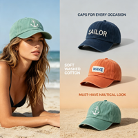Gorra de Béisbol Moderna, Lavada, Desgastada, con Logotipo Bordado, Unisex, Deportiva, de Algodón