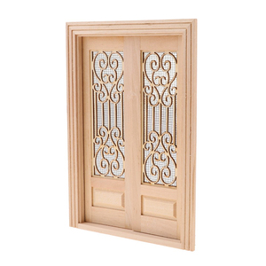 Porte <span class=keywords><strong>de</strong></span> poupées <span class=keywords><strong>en</strong></span> <span class=keywords><strong>bois</strong></span> avec Double écran, accessoire Miniature pour <span class=keywords><strong>maison</strong></span> <span class=keywords><strong>de</strong></span> poupée, échelle 1:12, OA011R - Product Image 3