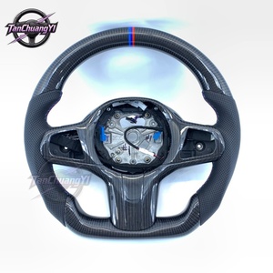 Volant en fibre de carbone véritable personnalisé avec chauffage, <span class=keywords><strong>prix</strong></span> net pour <span class=keywords><strong>BMW</strong></span> G30 G87 G80 G82 G81 F90 G06 G05 G20 G22 Série 3 - Product Image 1