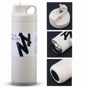 316 Stainless Steel Insulated Water Bottle Pop-Up Lid Portable Thermal Bottle <b>Large</b> Capacity Food Grade Travel Mug - Product Image 6