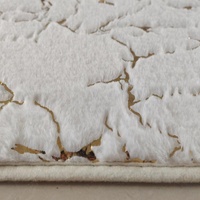 Tapis et tapis en soie dorée, motif marbre, bleu et or, fourrure de lapin, tapis de sol décoratif