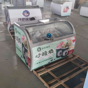 Ruedas desempañadoras de congelador con pantalla de helado de refrigeración directa con equipo de refrigeración de vidrio calentado con freno - Product Image 4