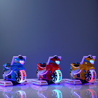 Machine de jeu de course de moto électrique en plastique QSL Kiddie Ride, à monnayeur, pour enfants, avec son réaliste et lumières clignotantes