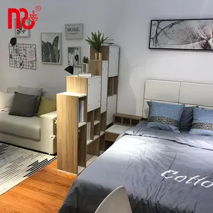 Customized Hot Sale Apartment Hotel Bedroom Furniture 5 Star Modern Bunk Bed Metal Bedroom Sets Panel Project Consultant