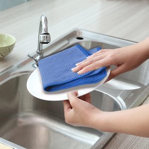 Chiffons de cuisine en microfibre lavables pour la restauration domestique, résistants aux rayures, absorbants l'huile, <span class=keywords><strong>lingettes</strong></span> multi-usages réutilisables - Product Image 4
