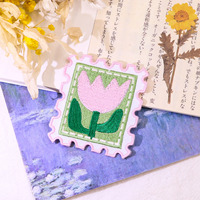 Kunshan Krell petite fleur de tulipe fraîche belle timbre forme patch de broderie personnalisation