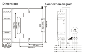 Реле контроля последовательности фаз и отсутствия фаз 380В переменного тока с нейтралью AFKV-14N, может заменить FK-04, <span class=keywords><strong>3</strong></span>-фазное, контроль асимметрии напряжения, дисбаланс 30% - Product Image 3