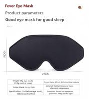 Masque chauffant électrique USB en coton tricoté élastique pour les yeux, avec compresse chaude et massage à la vapeur, personnalisable avec logo OEM pour le sommeil