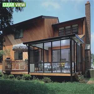 Niche moderne en aluminium trempé, pour toutes saisons, clôture à <span class=keywords><strong>porte</strong></span> coulissante, toit plat, <span class=keywords><strong>maison</strong></span> d'extérieur - Product Image 3