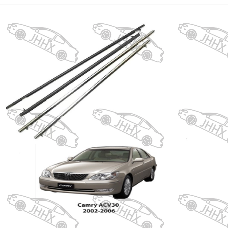4PCS Car Window Exterior Trim Strips Chrome Seal Weatherstrips Fit For Toyota Camry 2007-2011 - View #7
