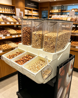 ECOBOX Bacs de stockage alimentaire à gravité pour graines, noix, pistaches, bonbons, noix de cajou, céréales, en plastique, pour magasin