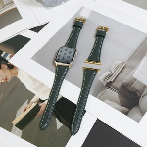 สายนาฬิกาหนังแท้พรีเมียมแบบบาง Upro Wholesale สำหรับ Apple Watch 11 10 9 8 7 SE สายรัดข้อมือหนังทรงเรียวบาง - Product Image 3