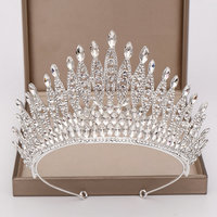 Couronne diadème de mariée en cristal rouge, couronne, bijoux pour diadème, tiare de mariée pour femmes, nouvelle collection