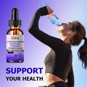 Mélange exclusif OEM ODM de poivre de Cayenne, de baies d'aubépine, de curcuma, de vitamines K2 et D3 en gouttes liquides pour soutenir la santé immunitaire et osseuse - Product Image 6