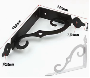 Support mural en métal robuste pour étagère en bois, idéal pour cuisine, salle à manger, salon, hôtel, extérieur, chambre - Product Image 2