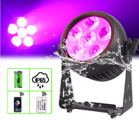 Projecteur LED étanche 6x20w RGBWAUV 6en1 IP65, projecteur LED de scène à batterie, projecteur LED étanche à batterie pour extérieur