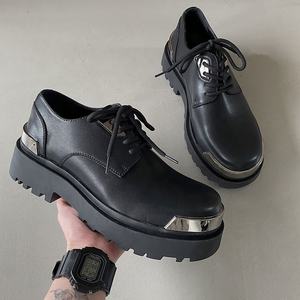 Chaussures en cuir véritable décontractées pour hommes, style britannique, derby d'hiver avec semelle épaisse, respirantes, confortables pour un usage quotidien et professionnel - Product Image 6