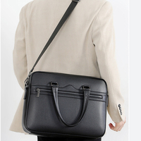 Porte-documents d'affaires en cuir PU personnalisé pour homme, sacoche d'ordinateur étanche Bull Captain, sacs en cuir pour homme, porte-documents pour ordinateur portable