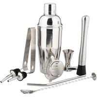 Ensemble de shaker à cocktails en acier inoxydable 9 pièces avec doseur, passoire, pilon, becs verseurs, kit de barman professionnel