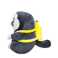 Jouet en peluche standard CPC, singe en peluche blanc avec sac banane, peluche douce et moelleuse, poupée personnalisée mignonne