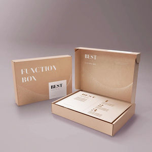 Caja de avión de aire simple personalizada, caja de cartón corrugado de color expreso de comercio electrónico 3 + 1, caja de embalaje de ropa grande, lote pequeño - Product Image 3