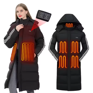 <span class=keywords><strong>PDS</strong></span> Winter Smart Electric Heating Coat <span class=keywords><strong>11</strong></span>-Zone Calefacción Larga Impermeable Transpirable A prueba de viento Poliéster Estilo de moda - Product Image 1