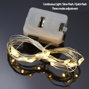 للبيع بالجملة مصباح سلك نحاسي LED للكريسماس داخلي صغير من كلوريد البولي فينيل ، خط إضاءة للتزيين ، مقاوم للماء IP43 يعمل بالبطارية - Product Image 5