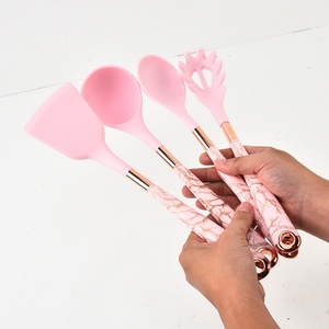 Ensemble de cuisine en silicone de haute qualité, 7 pièces, cuillère, spatule, ustensiles de cuisine résistants à la température avec support - Product Image 2
