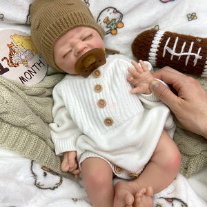 Poupées Bébé Pleureuses de 18 Pouces avec Articulations Flexibles, Sans Marques de Moules, Poupées Reborn en Silicone à Bouche Ouverte, Sucette Disponible, Cadeaux Jouets - Product Image 1