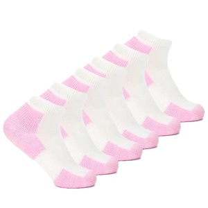 Calcetines Deportivos de Tobillo para <span class=keywords><strong>Mujer</strong></span> OEM, con Suela Acolchada de Rizo, Corte Bajo, para Correr, Yoga, con Logotipo Personalizado - Product Image 1