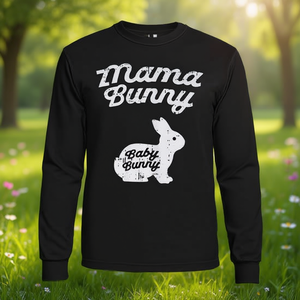 Camiseta de Manga Larga para Mamá Conejita, Linda Camiseta para Revelación de Género de Bebé, Baby Shower, Pronto Mamá - Product Image 3