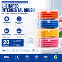 Brosse interdentaire orthodontique en plastique pour marque privée, nettoyeurs de dents, cure-dents personnalisés de type TePe, vente en gros