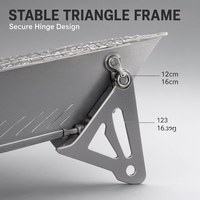 Barbecue au charbon de bois pliable et portable en fer, léger, détachable, pour le camping, la randonnée, l'extérieur et la maison, 3 tailles