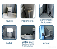 Toilettes portables en plastique à prix abordable, vente en gros de Chine, toilettes mobiles, toilettes portables WC