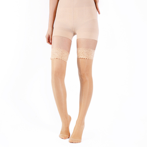 Orteils fermés minces avec talon haut en dentelle pour femmes bas de soutien médical classe I cuisse haute graduée chaussettes de Compression pour l'été - Product Image 1