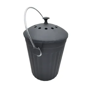 CS01-BF21085 Hot Selling Factory Price Compostable Bamboo Fiber Home Food Trash Waste Bin