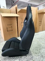 Sièges de course automobile universels réglables en PVC noir JBR1039RM pour adultes, adaptés aux fourgonnettes