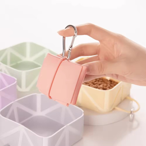 Mangkuk anjing dapat dilipat Logo kustom hewan peliharaan mangkuk air anjing silikon mangkuk anjing yang dapat dilipat - Product Image 3