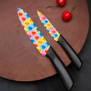 Couteau utilitaire en céramique directement de l'usine avec manche en plastique à imprimé floral, lot de 2 pièces - Durable et tranchant, compatible lave-vaisselle, livraison gratuite - Product Image 5