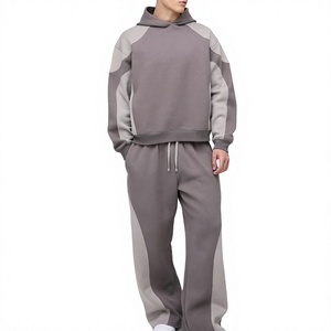 Conjunto Deportivo para Hombre, Gris, con Capucha, Manga Larga, Corte Regular, Sudadera y Pantalones Casuales, Cierre con Cordón, 100% Poliéster Transpirable - Product Image 1