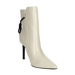 Botines de mujer Menbur blancos con tacón 39 y detalle de encaje con cuentas - Product Image 4