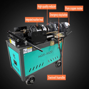 HGS-50 Machine à fileter les barres d'armature de haute qualité, fileteuse automatique d'armatures, moteur, pompe, pour le laminage de fil d'acier - Product Image 5
