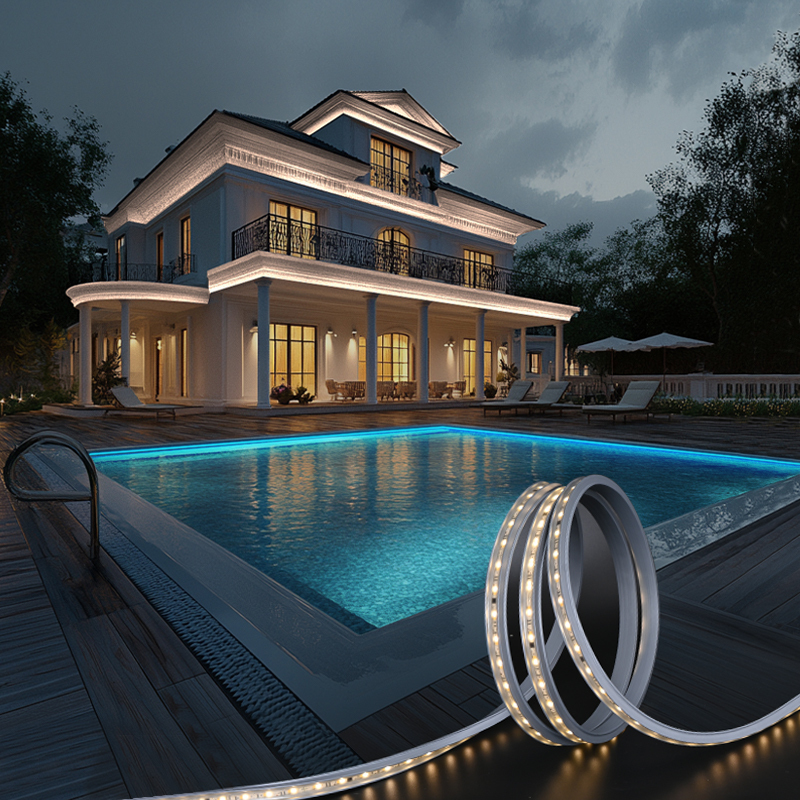 Permanent High Quality RGB 24V DC Waterproof IP68 PVC LED Strip Light for Landscape Outdoor Use App Control 5-Year Warranty