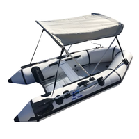 Bateau de pêche gonflable PVC Pedal Patrol 300 personnalisé avec logo d'usine, en aluminium durable